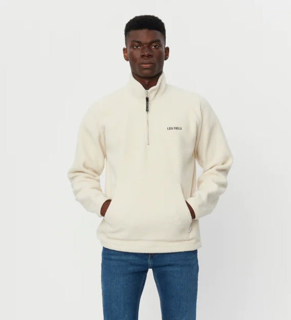 Les Deux Pile Half-zip Sweatshirt Ivory