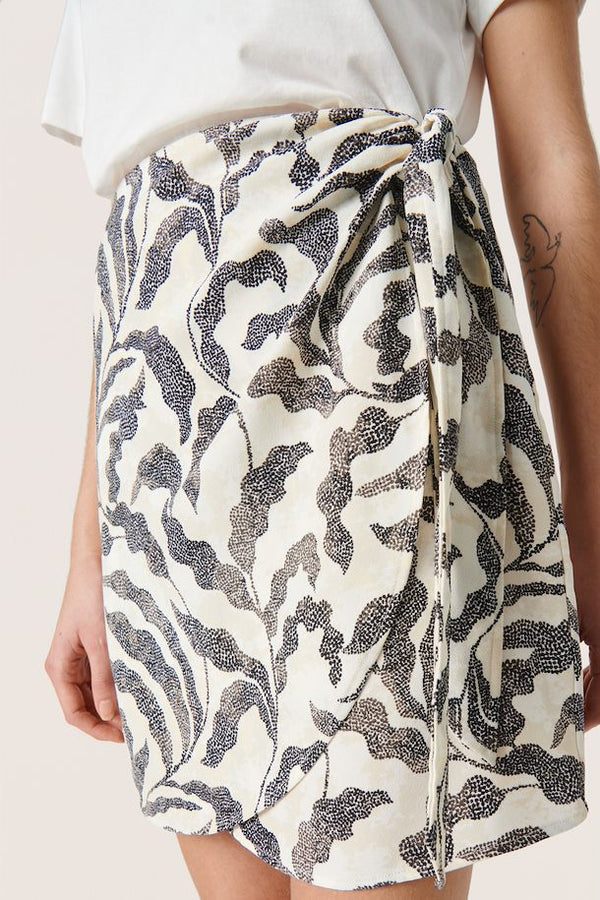 Slshirley Printed Wrap Skirt